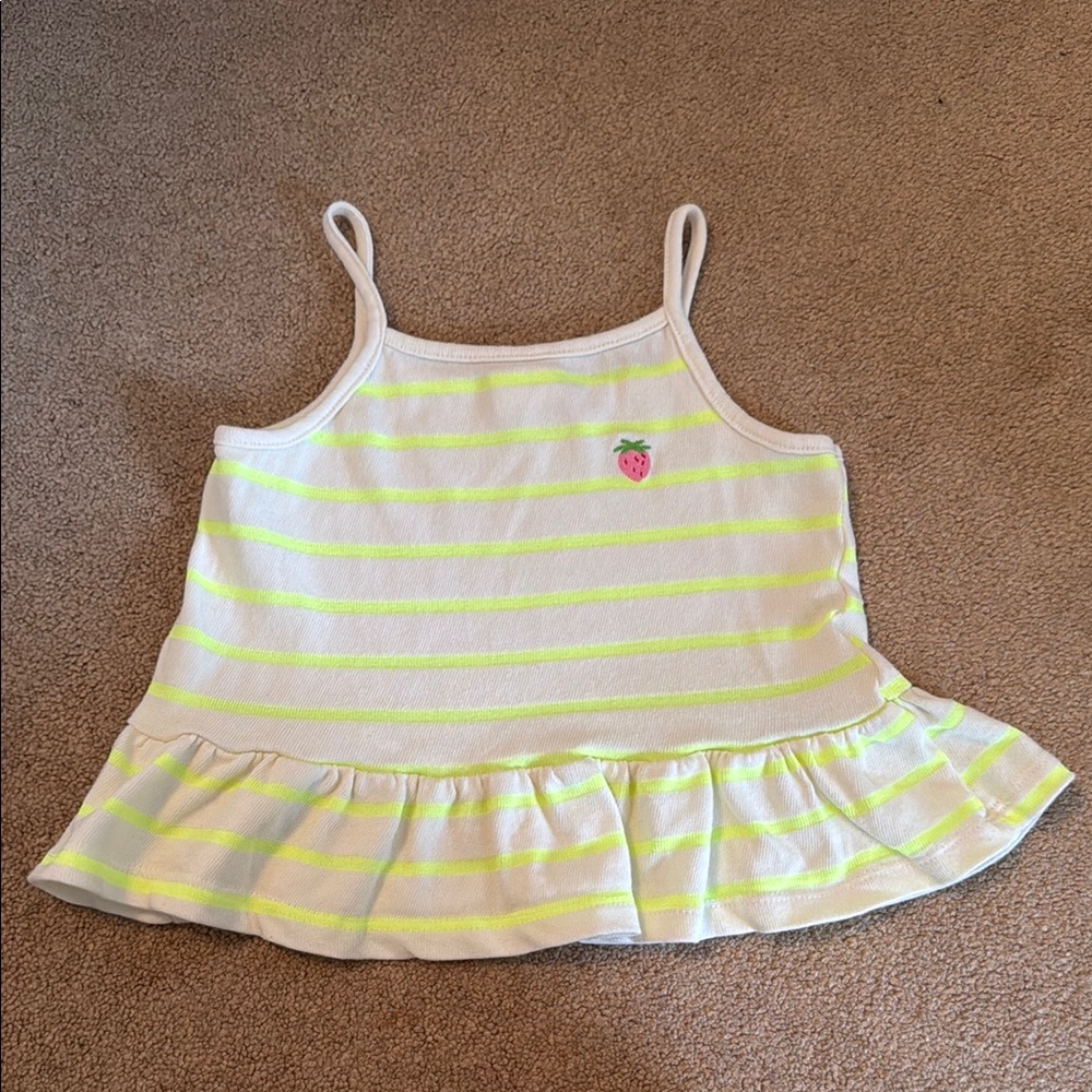 Zara Striped Peplum Tank Top